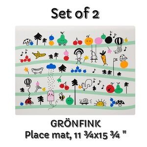 Colorful Cartoon Placemats Set of 2